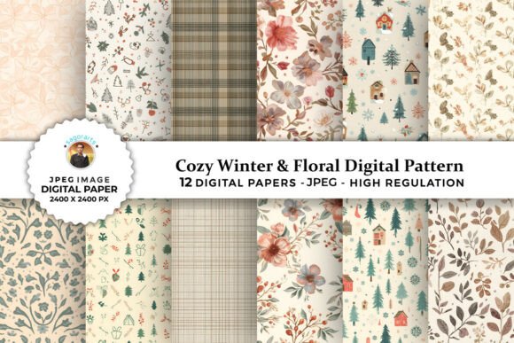 Cozy Winter Floral Digital Patterns: A Strategic Asset for Seasonal Branding and Creative Operations