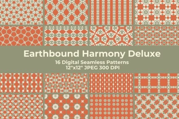 Earthy Seamless Patterns Boho Charm: Elevating Design with Organic Aesthetics