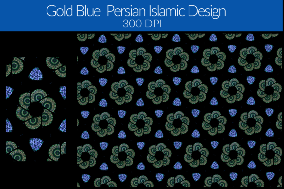 Gold Blue Persian Intricate Patterns: A Fusion of Heritage and Modern Design