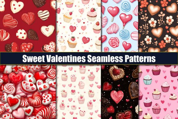 Sweet Valentines Seamless Patterns