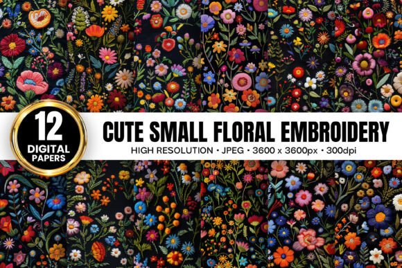 The Art of Delicate Design: Mastering Cute Small Flowers Embroidery Patterns and Seamless Digital Papers