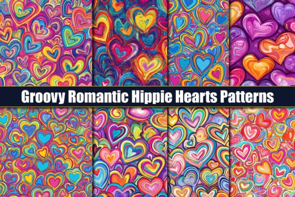 The Resurgence of Retro Romance: Leveraging Groovy Romantic Hippie Hearts Patterns in Contemporary Design