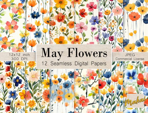 Unlocking the Potential of 12 Seamless Patterns Watercolor Flowers for Creative Design