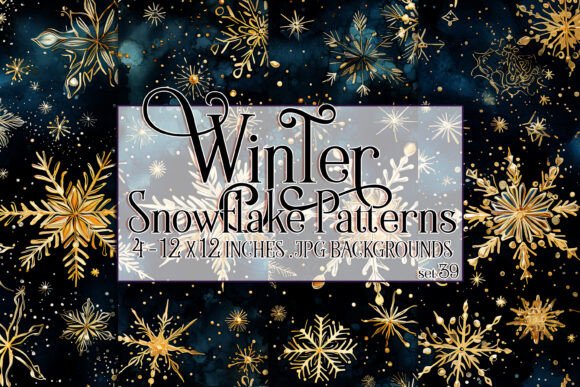 Watercolor Winter Snowflake Patterns 39: A Comprehensive Guide to Seamless Digital Art for Creative Projects